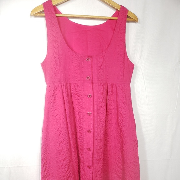 J.Crew Pink Sleeveless Shift Dress Size 10 - Picture 4 of 8